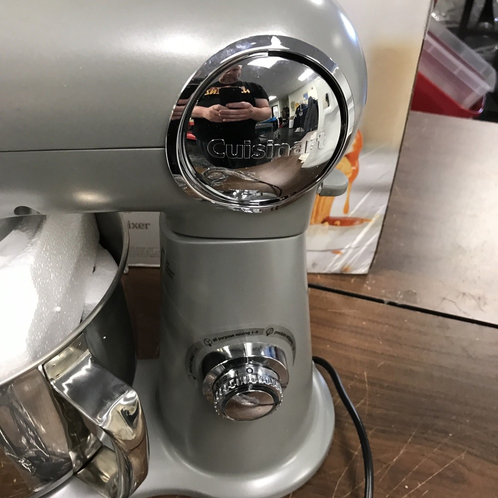 Cuisinart Precision Master 5.5-Quart 12-Speed Stand Mixer - Silver Lining - Open