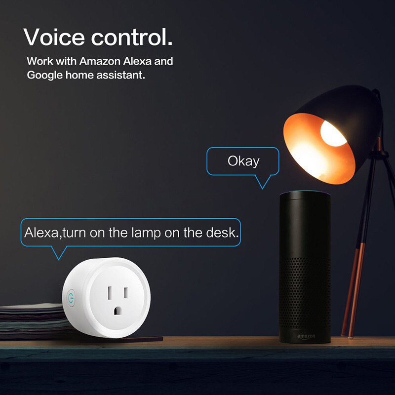 Smart Life Smart Plug WiFi Outlet 10A Wireless Power Socket Amazon Alexa Google