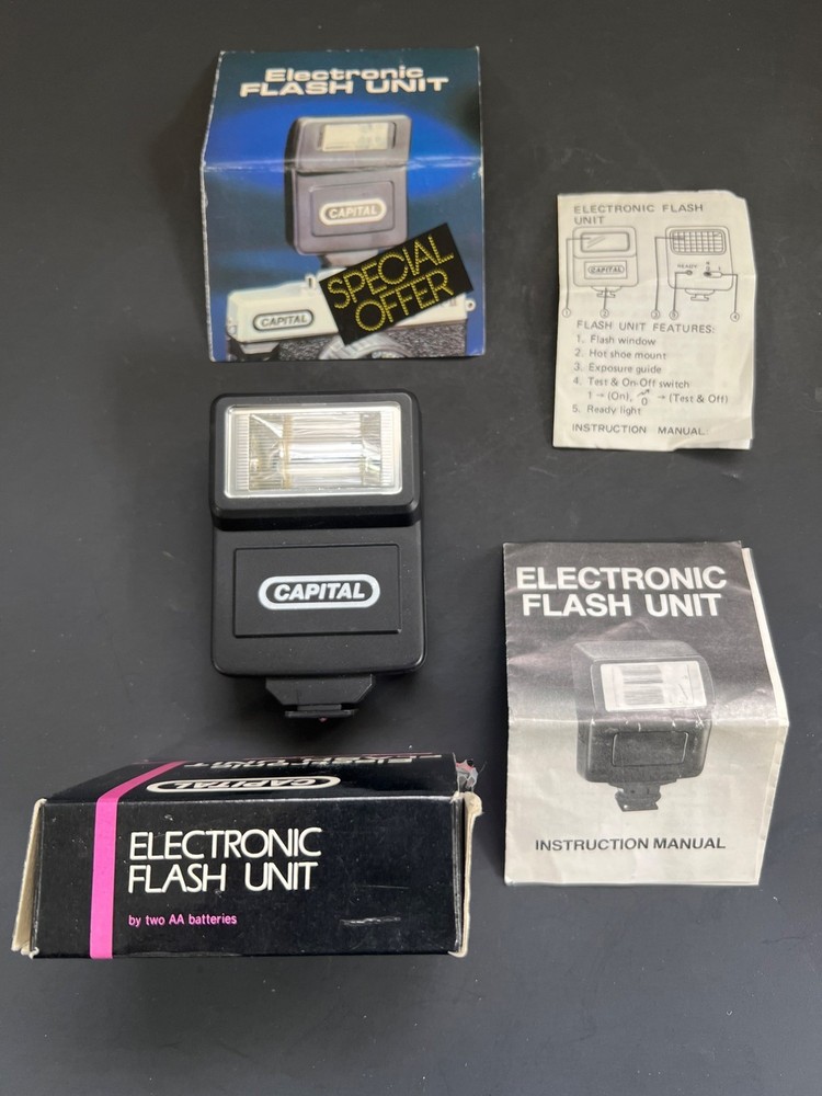 Capital Electronic Flash Unit With Box & Instructions