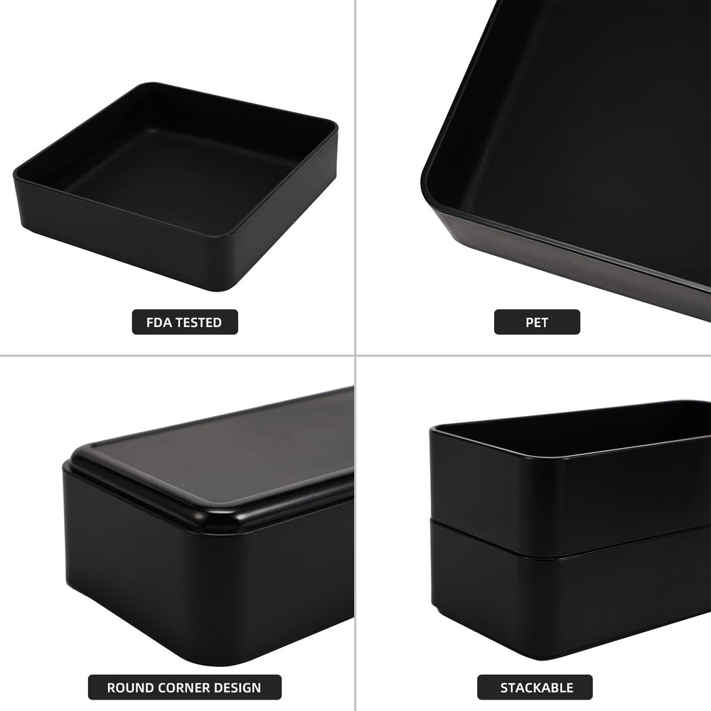 11-Piece Stackable Drawer Organizer Set, Multi-size Desk Drawer Organizer Tra...
