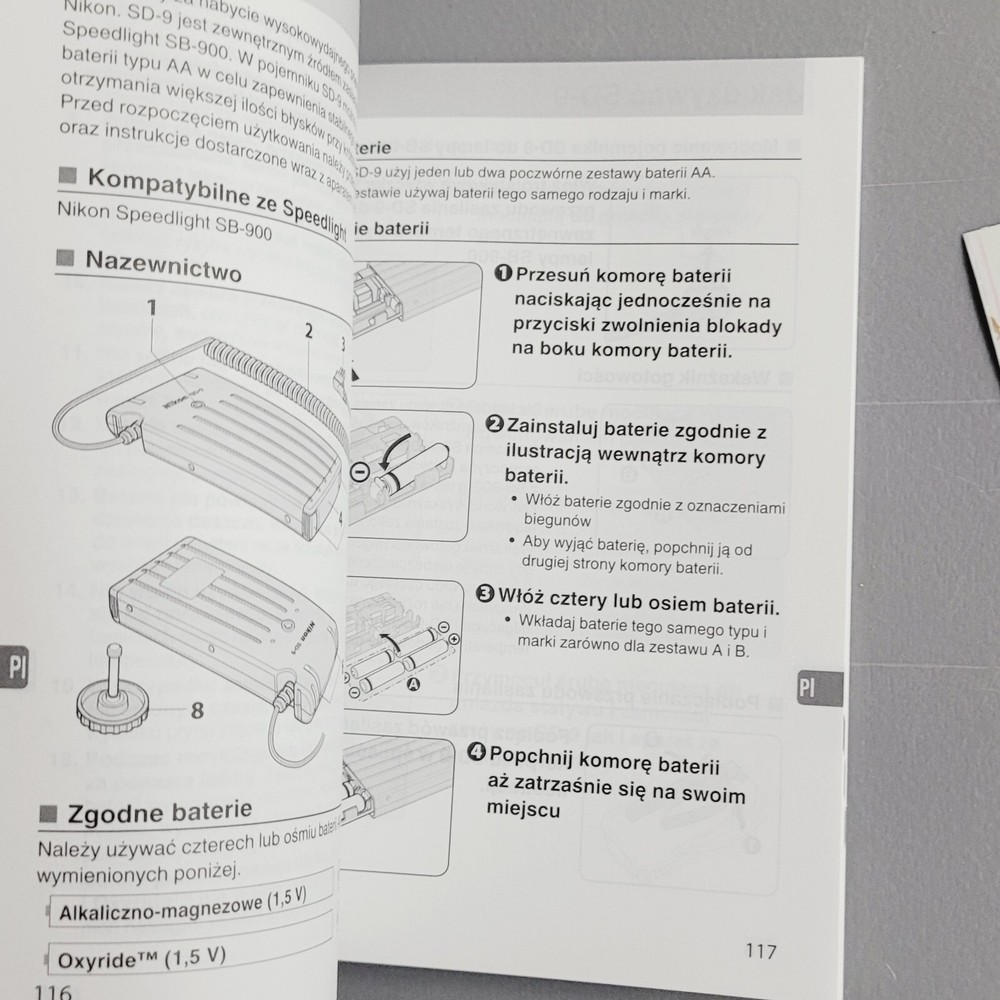 Nikon SD-9 User's Guide w/ Warranty Card