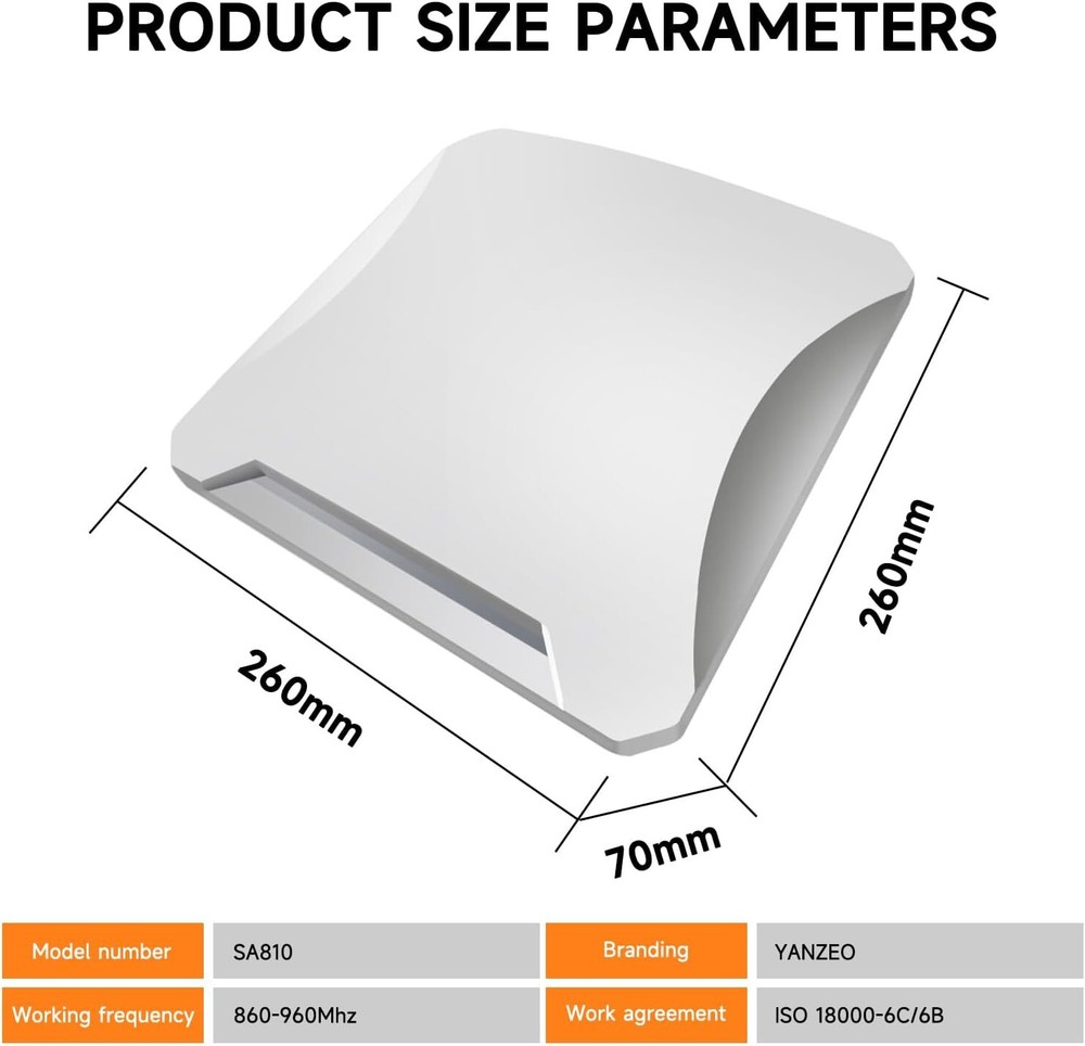 Long Range UHF RFID Integrated Reader USB RS485 RJ45 for Access Control System