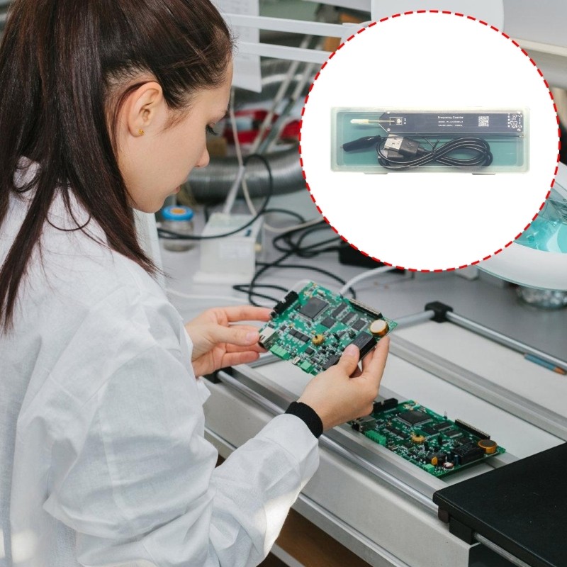 Frequency Counter Tool Double Input Probe Portable Size 5V Type C Operation