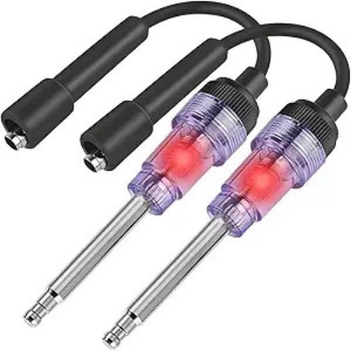 2PCS Inline Spark Plug Tester, Straight Boot Engine Ignition Tester White/2PCS