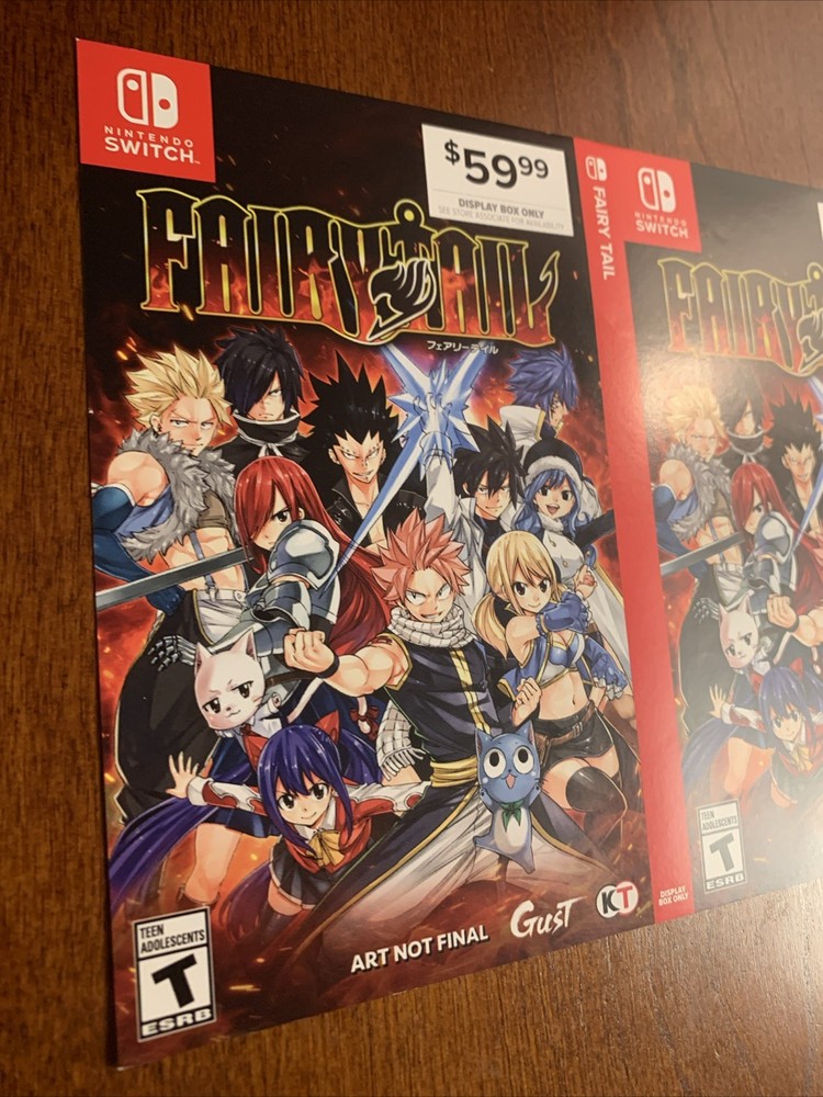 Fairy Tail - Nintendo Switch - Authentic Art- RARE - Display Box Only -