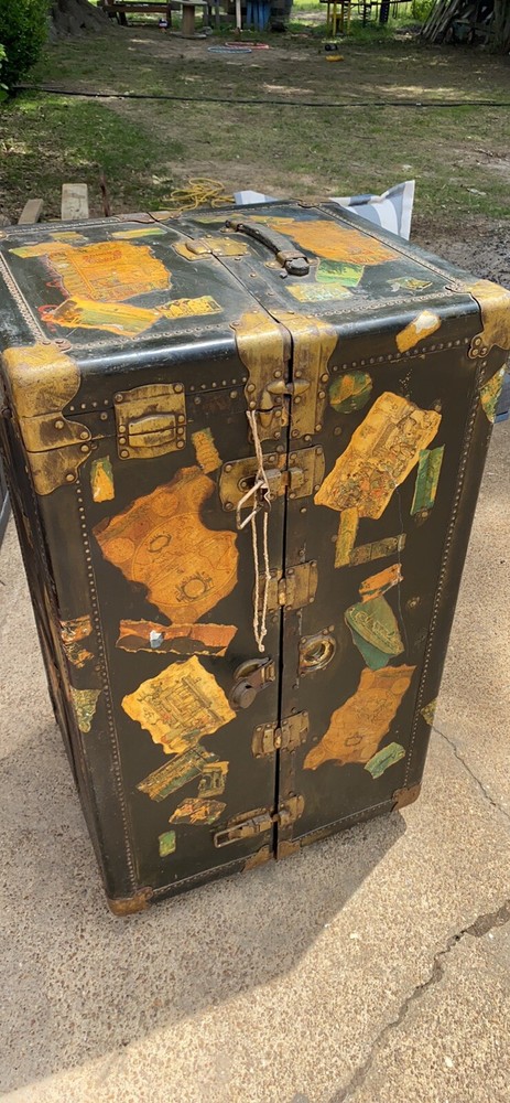 vintage steamer wardrobe trunk