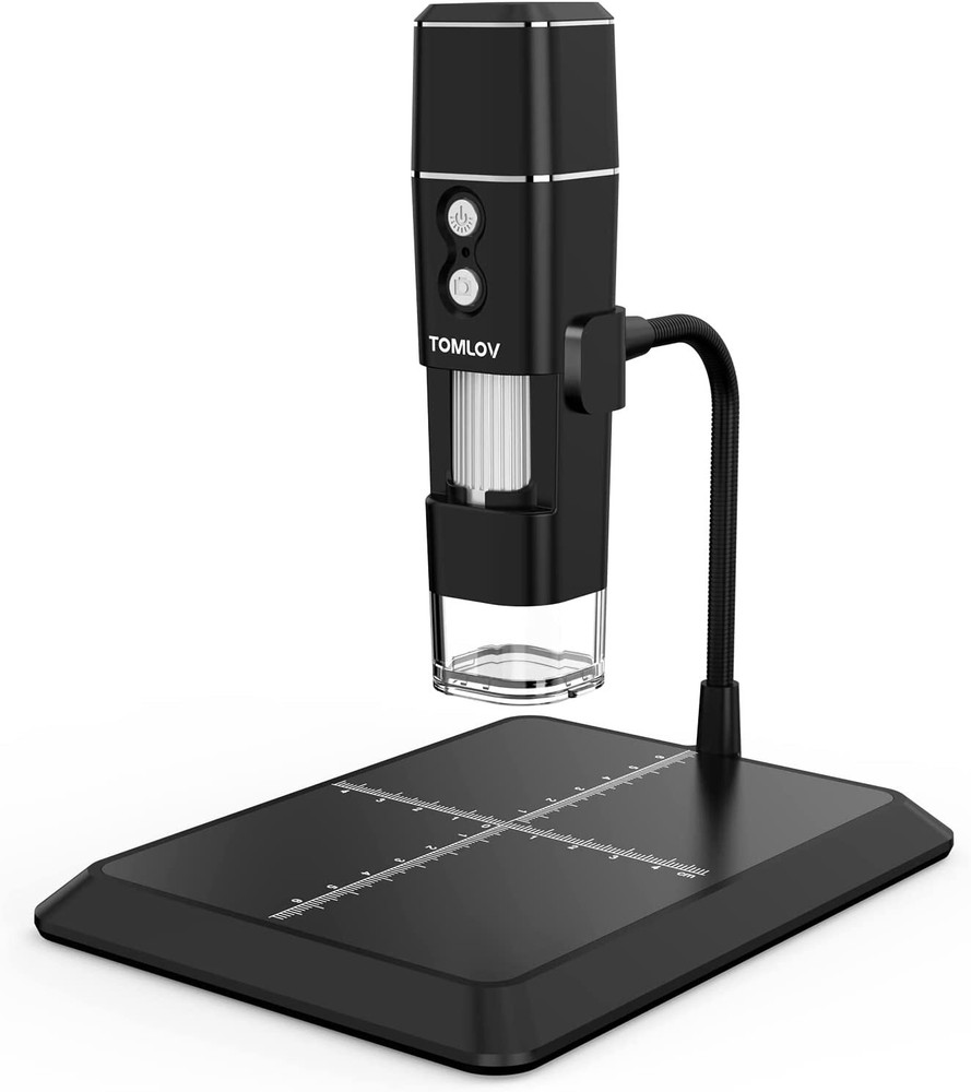 TOMLOV Wireless Digital Microscope 50X-1000X Magnification WiFi Handheld Microsc