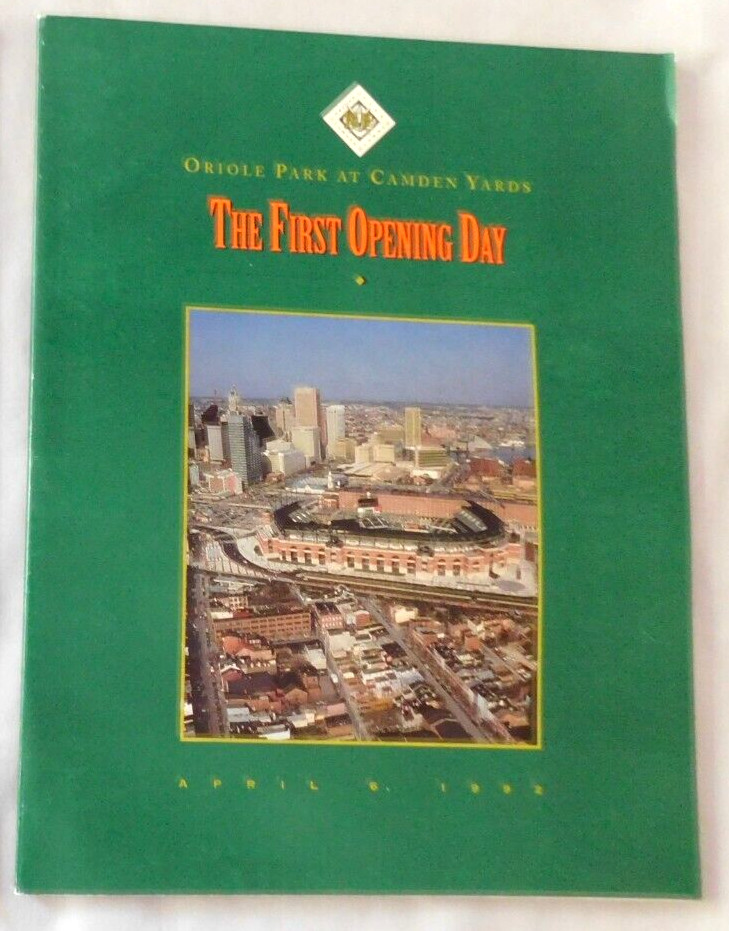 1992 Baltimore Orioles Vs Cleveland Indians MLB Program