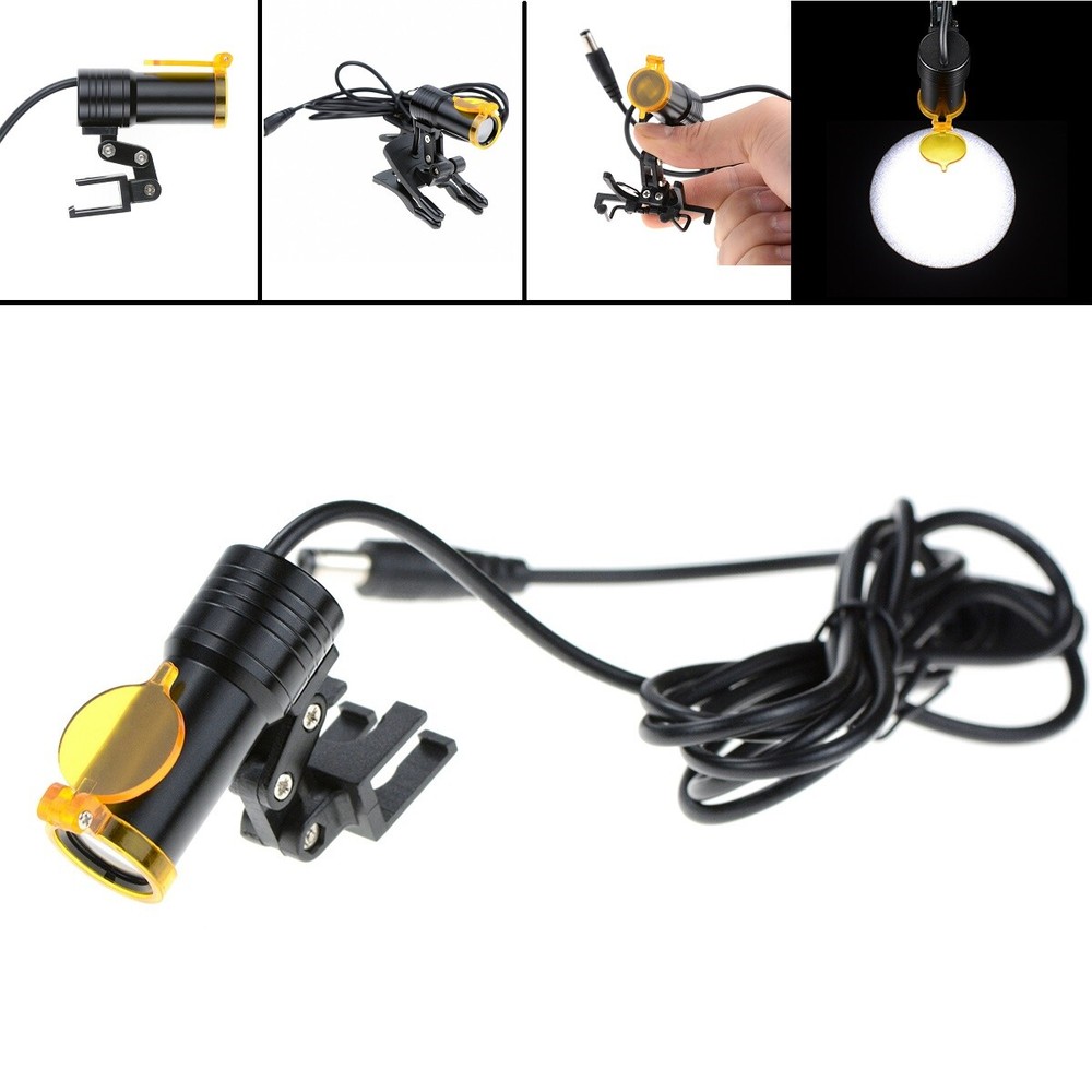 Dental 5W LED Headlight Source with Filter High Intensity Brightness Adjustable