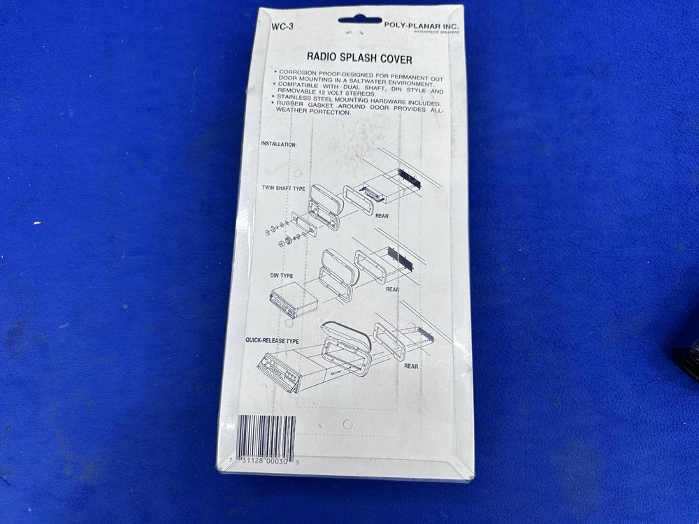 Poly-Planar WC-3 Radio Stereo Panel Mount Splash Cover