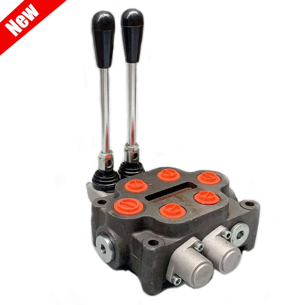 2 Spool 25 GPM Hydraulic Directional Control Valve Tractor Loader Double Acting