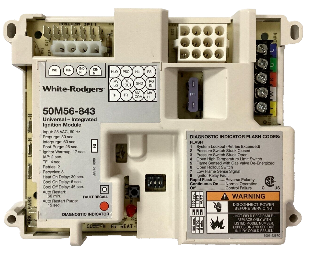 50M56-843 White Rodgers Universal Integrated Ignition Module. - case is cracked