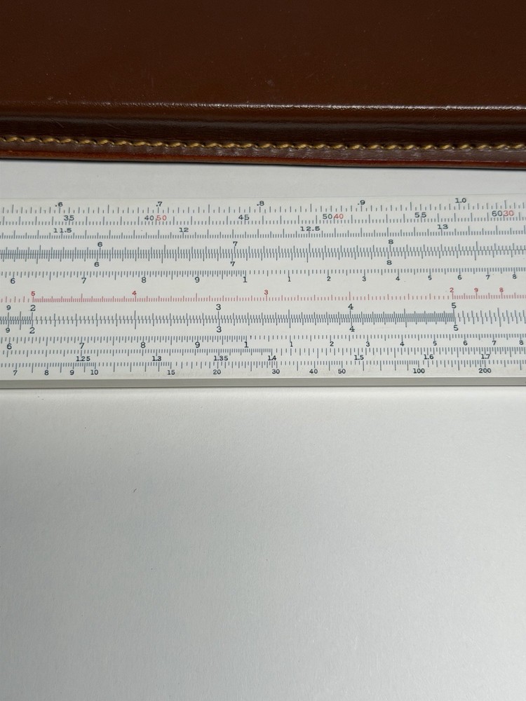 Scientific Instruments Co SIC Professional Slide Rule 1570, Case & Instructions
