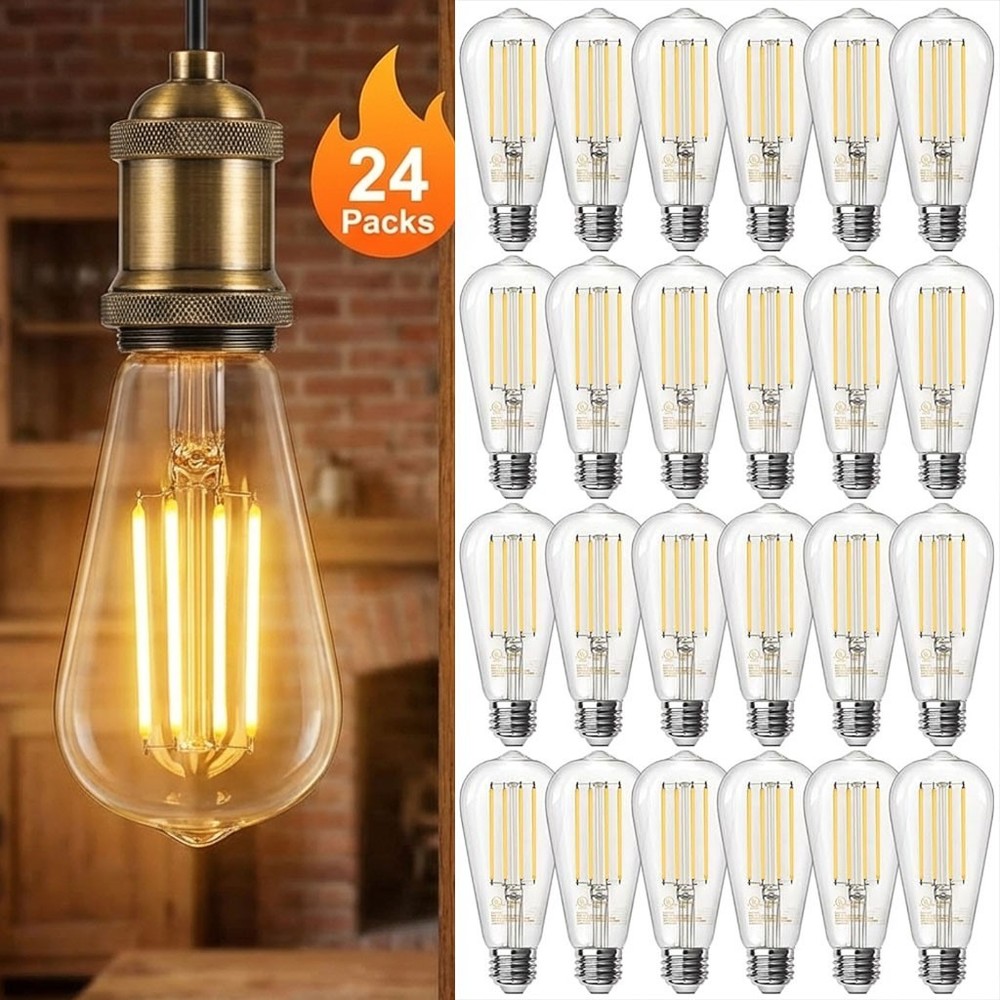 Dimmable Vintage LED Edison Bulbs Warm White 2700K E26 for Home Cafe Restaurant