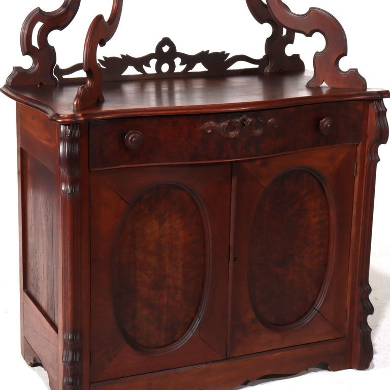 Victorian Walnut & Burl Etagere Server C1880