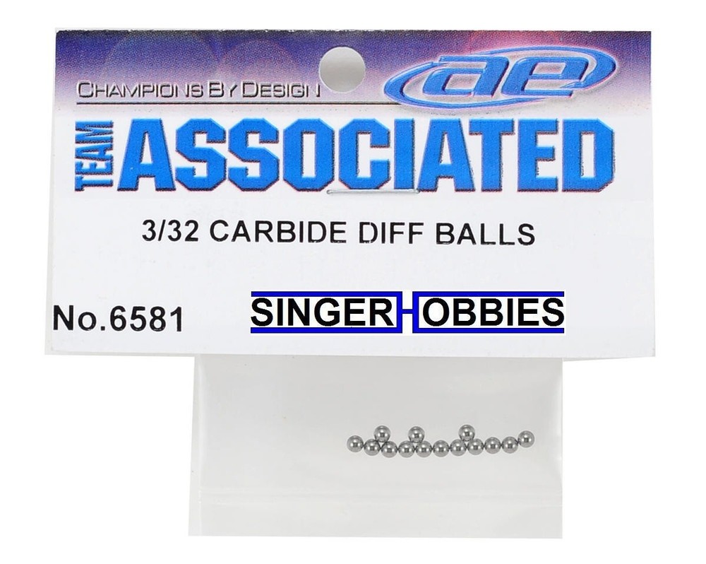 Associated ASC6581 3/32" Carbide Diff Balls (14) RC10/SR10 HH