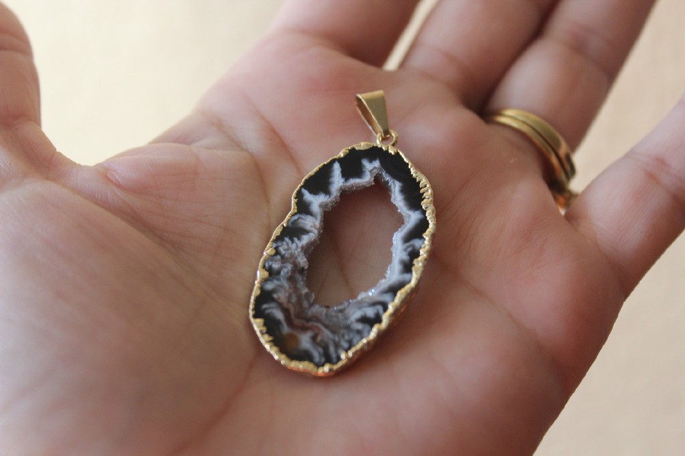 Geode Slab Small Pendant from Brazil R219