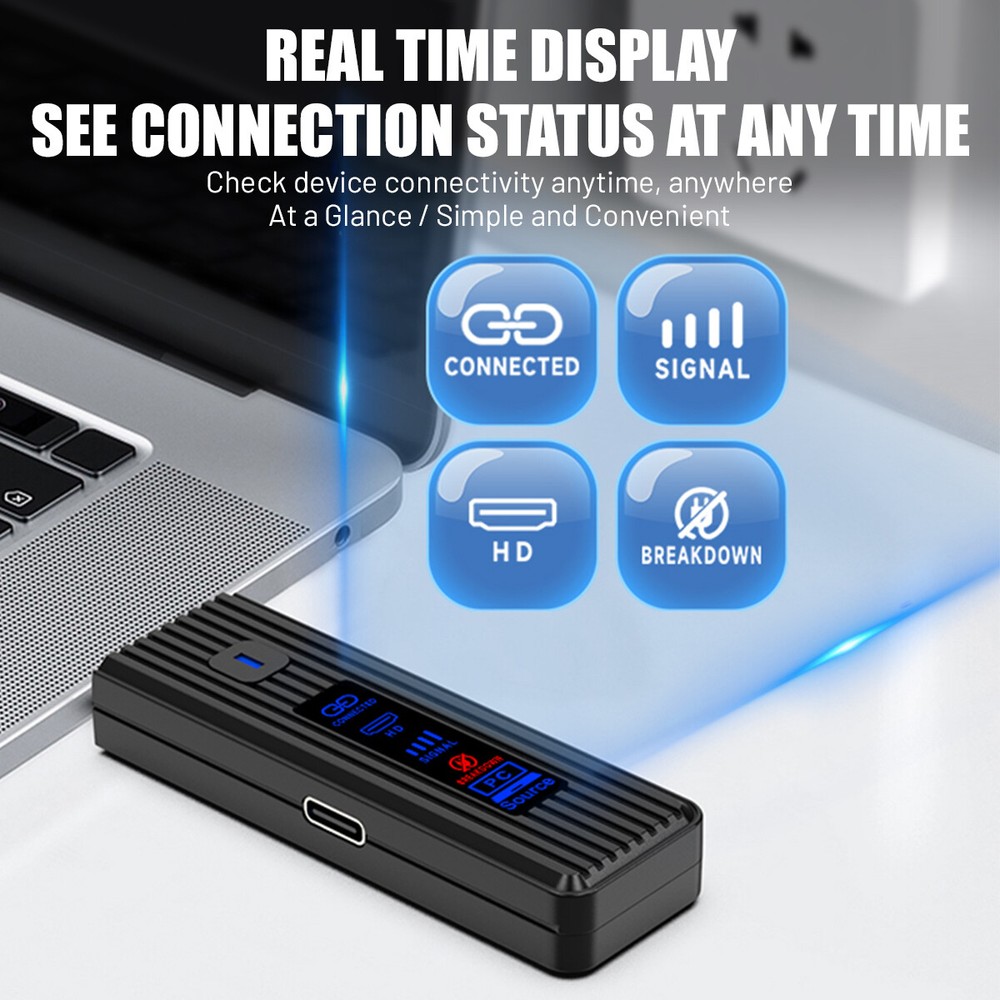 Wireless HDMI Video Transmitter and Receiver PC TV Stick Screen Share Extender