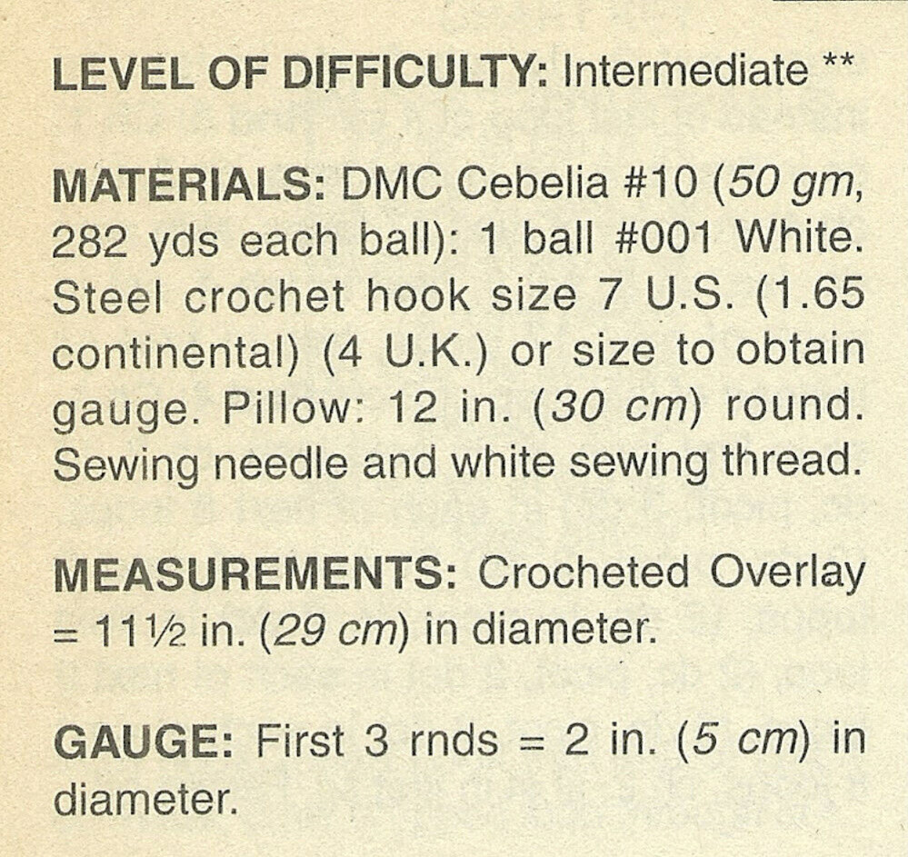 Valentine Pillow Overlay Doily CROCHET Pattern INSTRUCTION pages