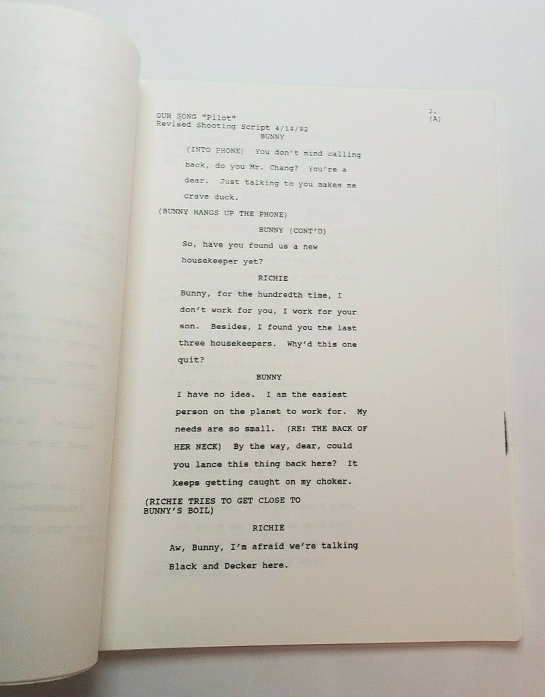 OUR SONG / Janis Hirsch & Eric Cohen, 1992 Unproduced TV Script PILOT EPISODE