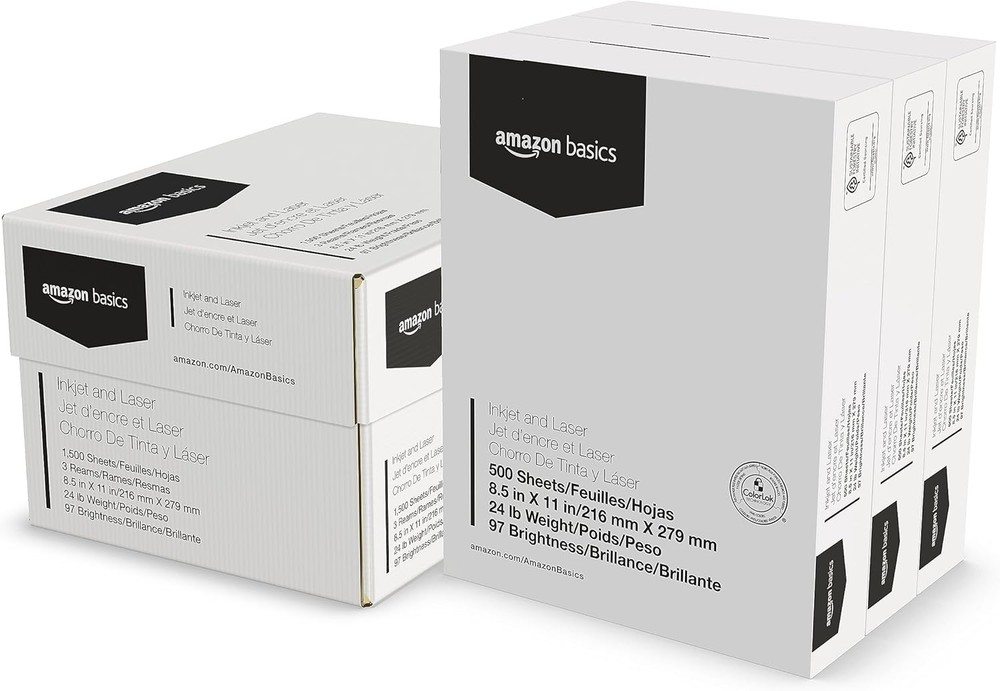 Multipurpose Copy Paper, 24lb, 1500 Sheets, 97 Bright White Quality