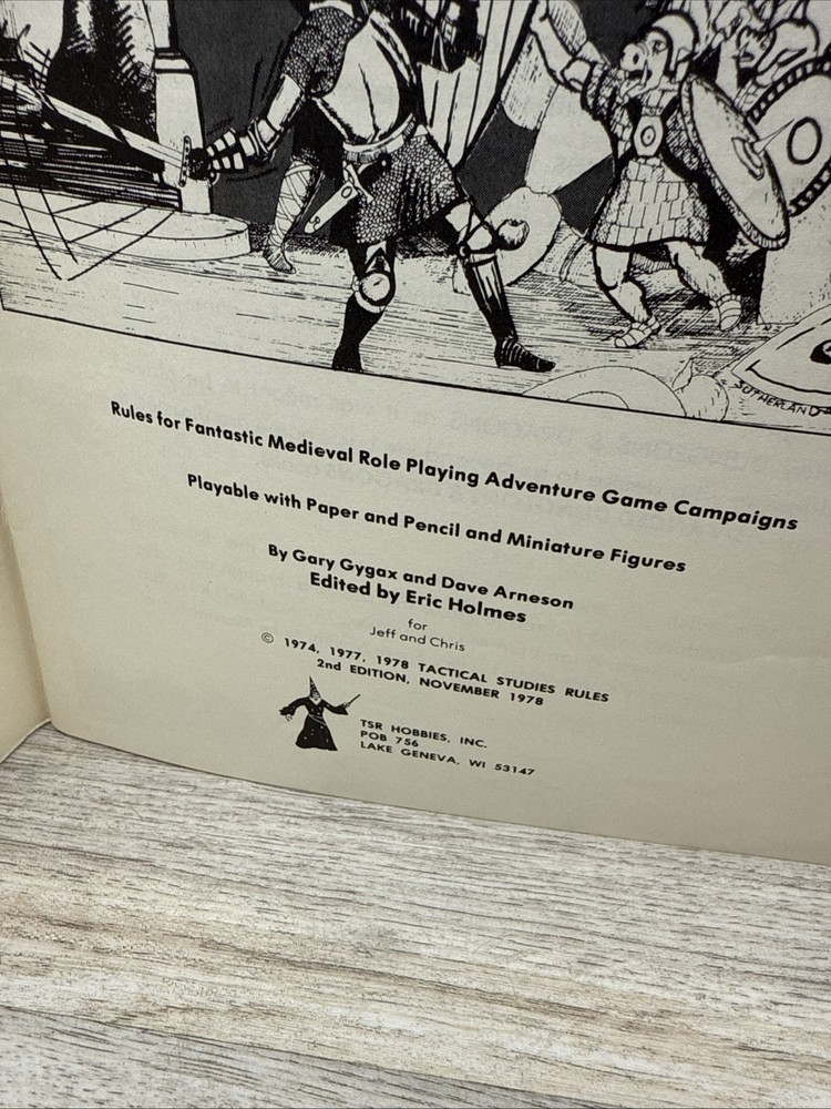 TSR Dungeons & Dragons Basic Set Rule Book 2001 2nd Edition November 1978