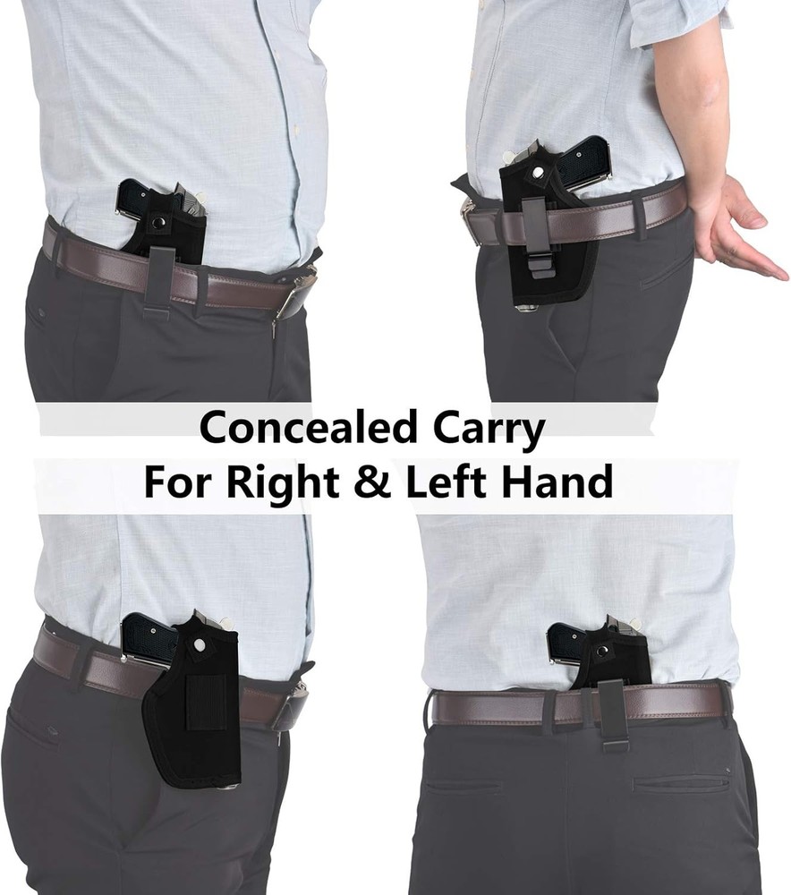 2 Pack Gun Holsters for Concealed Carry, Universal Inside Black & Green
