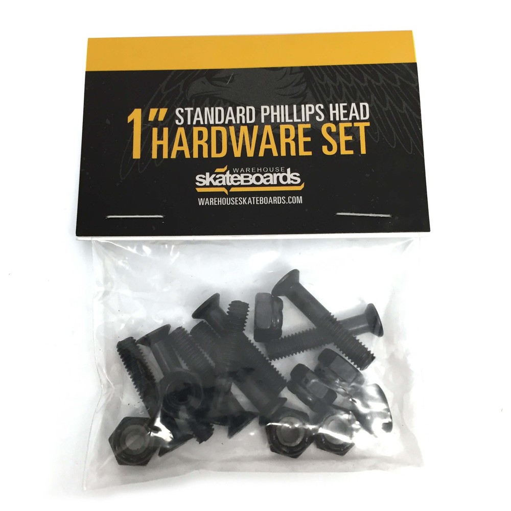 Standard Phillips Head Skateboard Hardware Set - 1"