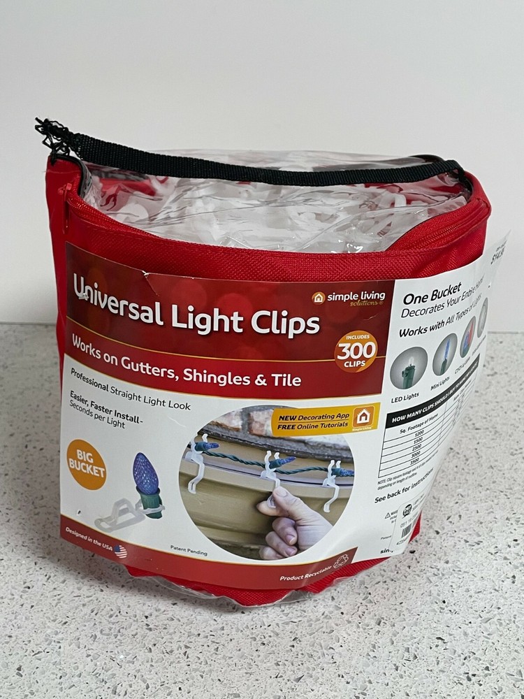 Simple Living Universal Light Clips Big Bucket