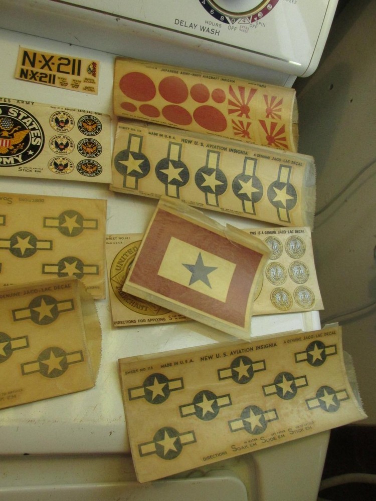 Several Train Or Rocket ship Decals
