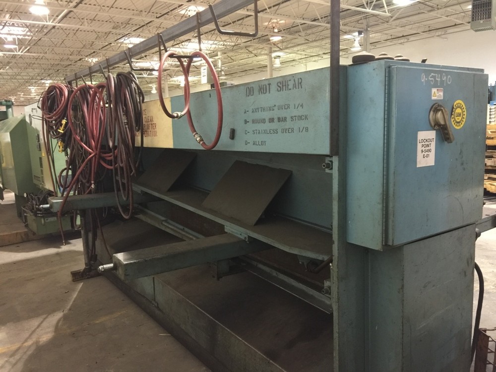 ATLANTIC 10' X 1/4" HYDRAULIC POWER SQUARING SHEAR