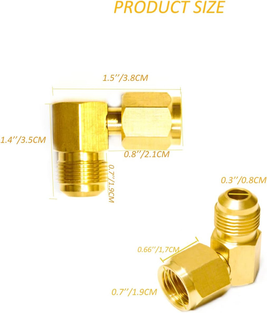 90° Elbow Connector for Olympian Wave Heaters, 90 Degree Propane Fitting Adapter