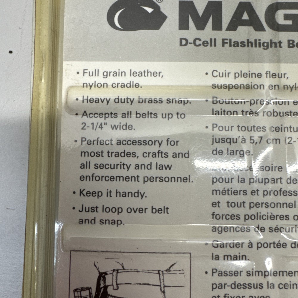 MAG-LITE D-CELL FLASHLIGHT BELT HOLDER ASXD036