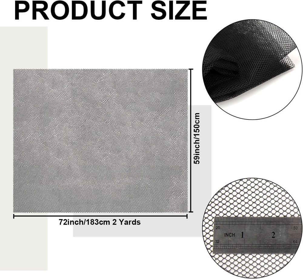 59" x 72"(2 Yards) Mesh Fabric Slightly Stretchy for Sewing Projects, Backpack P