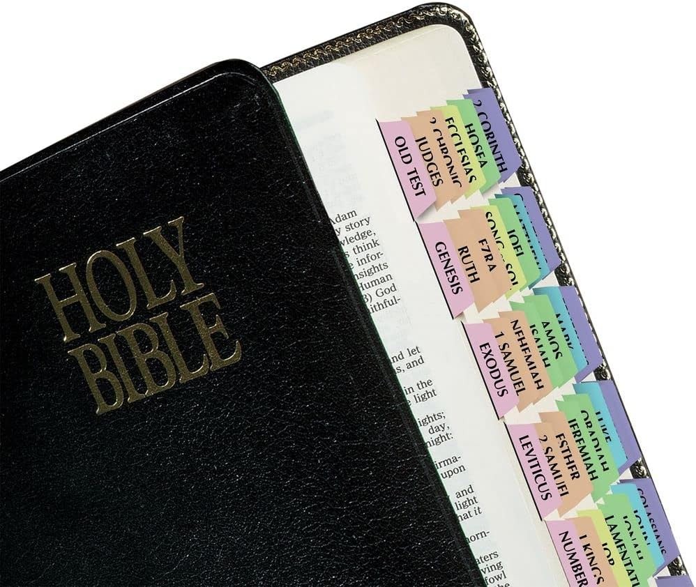 Catholic Bible Indexing Tabs, Rainbow, 90 Multi-Colored Tabs