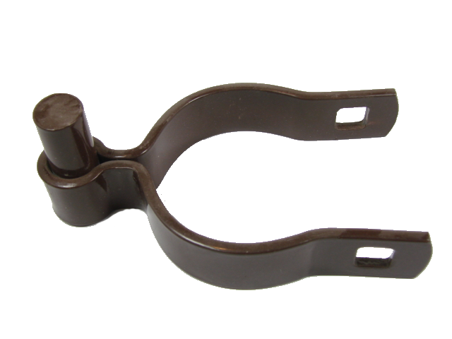 Brown Pressed Steel Gate Post Hinge - 2 Pack w/galvanized nuts and bolts