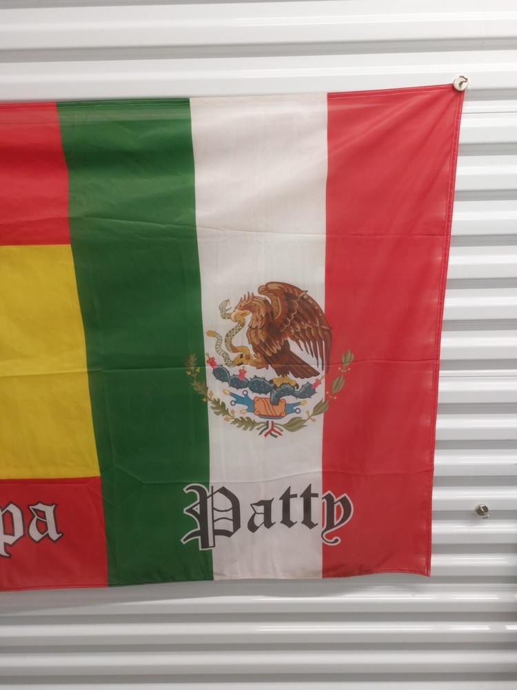 Spain Mexico Flag Banner Decal 3x5