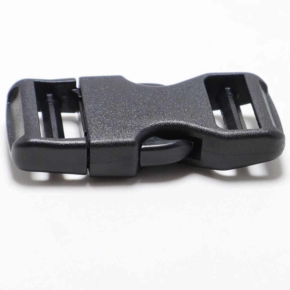 Adjustable Dual Side 1-Inch Plastic Buckles for Webbing - No Sewing Required