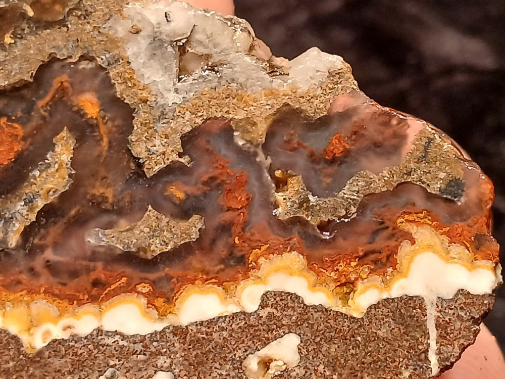 Mexican Cathedral Agate Rough End
