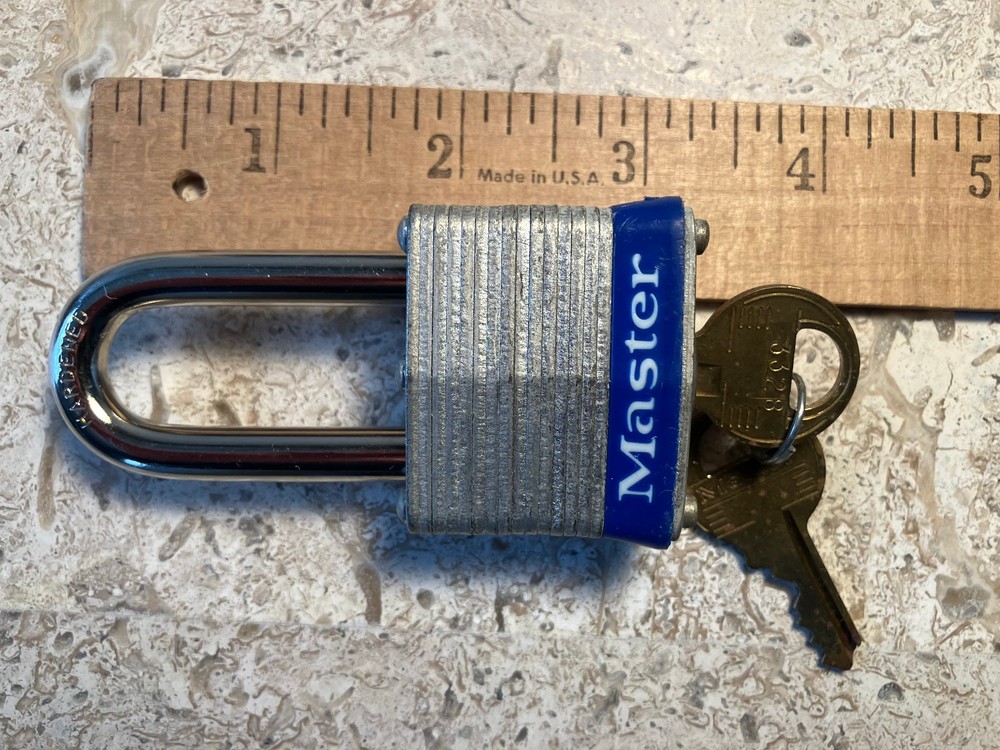 Master Locks 3x 2X No. 3 - 1X No. 22 Pad Locks 2 Keys each