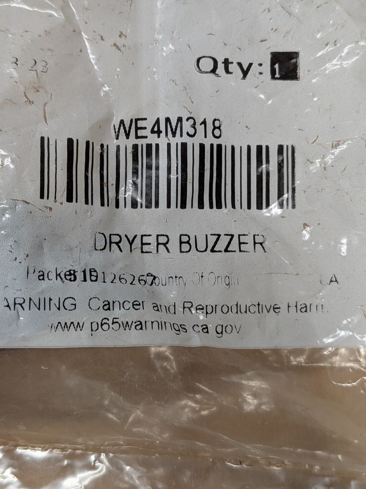 WE4M318 Dryer Buzzer