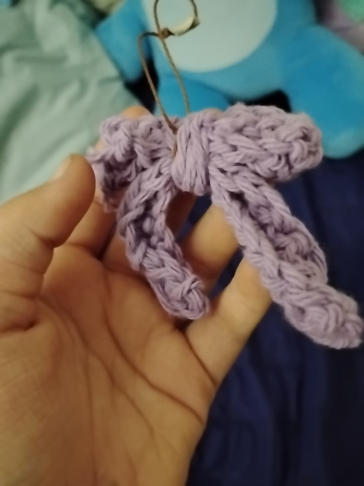 Purple Bow Chrohet