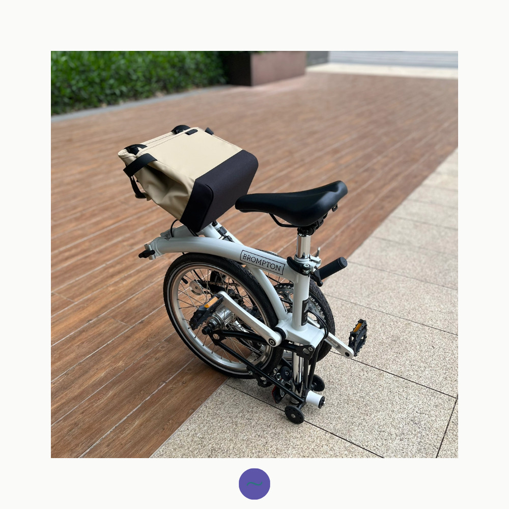 Original Front Bag Carrier for Brompton Bikes - Sandy - Designed by ecoReleaf -