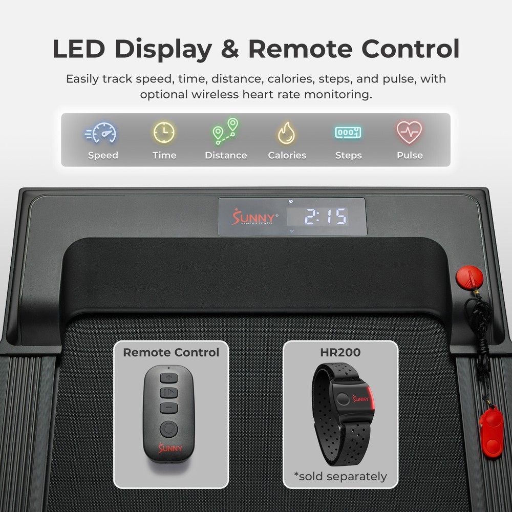 Smart Walking Pad Treadmill with Speed Remote Wifi Bluetooth Connection Compact
