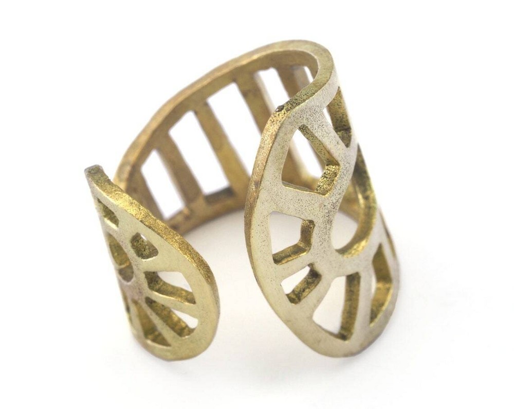 Adjustable Ring Raw brass (18mm 7.5US inner size) 2740