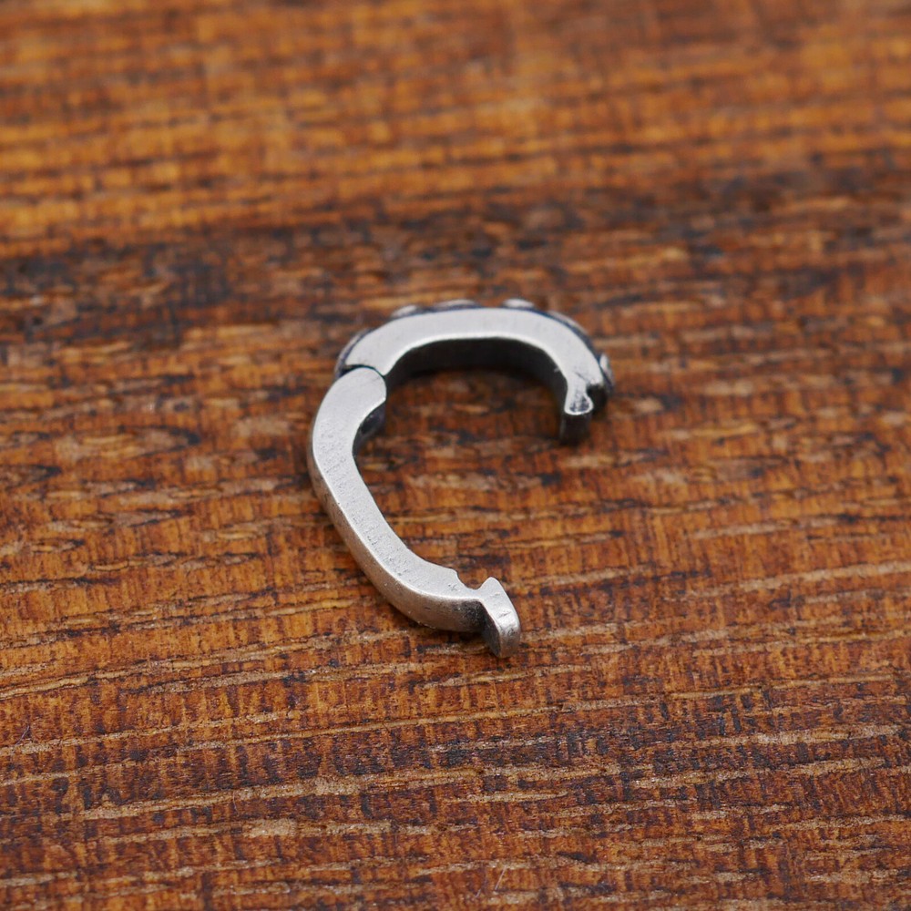TINY Sterling Silver 925 Link Lock Oval Jump Ring Charm Pendant Connector A5159