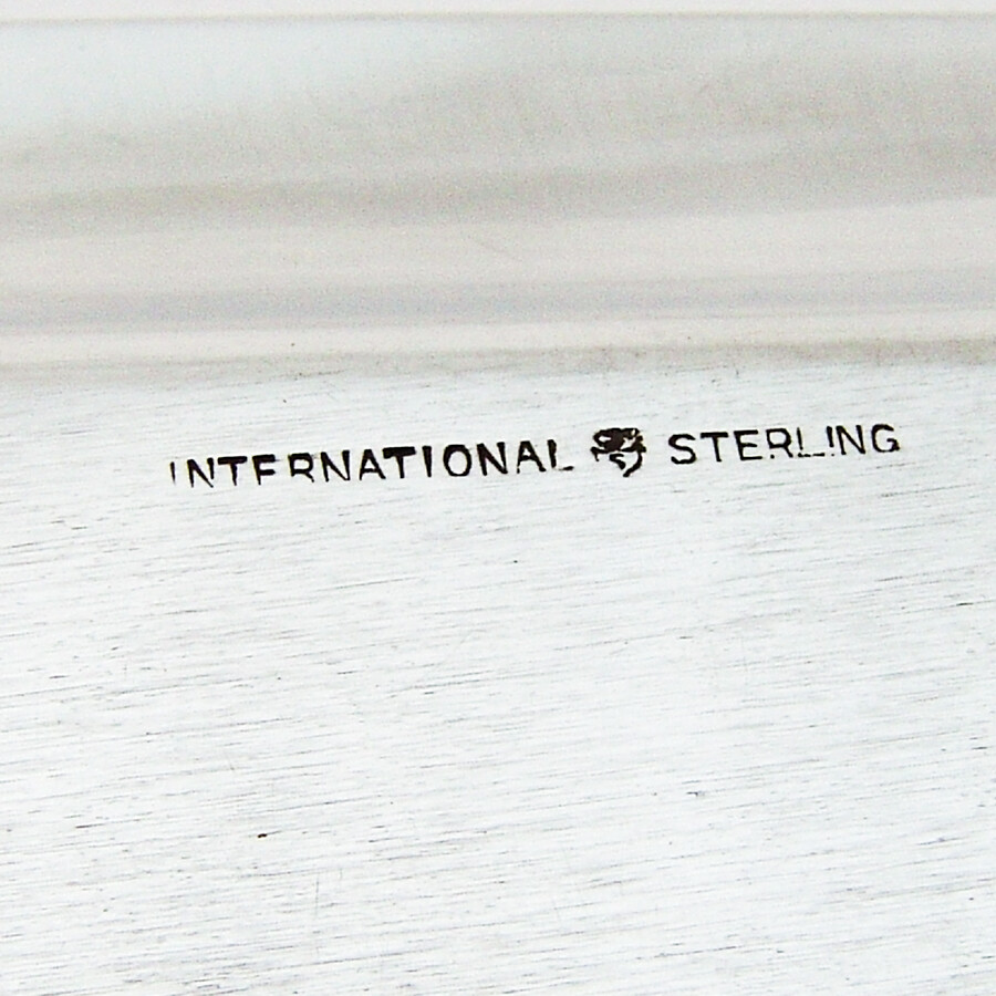 Engine Turned Engraved Dresser Tray International Sterling Silver