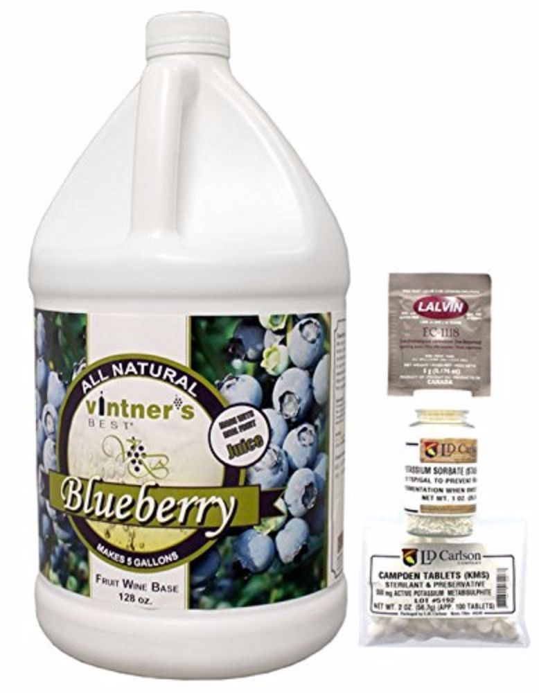 Complete Fruit Wine Base-Blueberry 128 oz. Jug