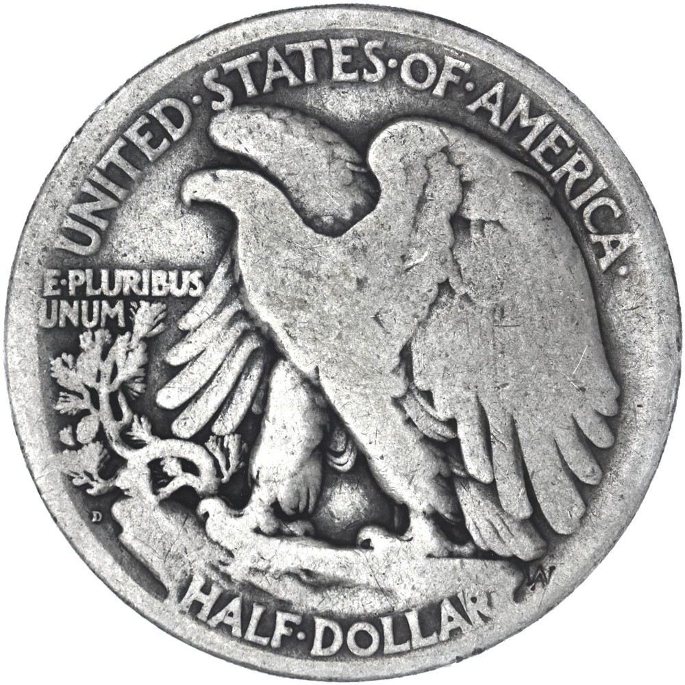 1920 D Walking Liberty Half Dollar Good 90% Silver