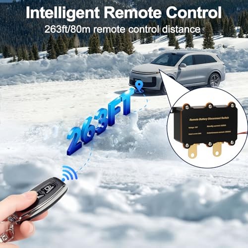 Remote Battery Disconnect Switch 12V 500A - Smart Voltage Control Battery